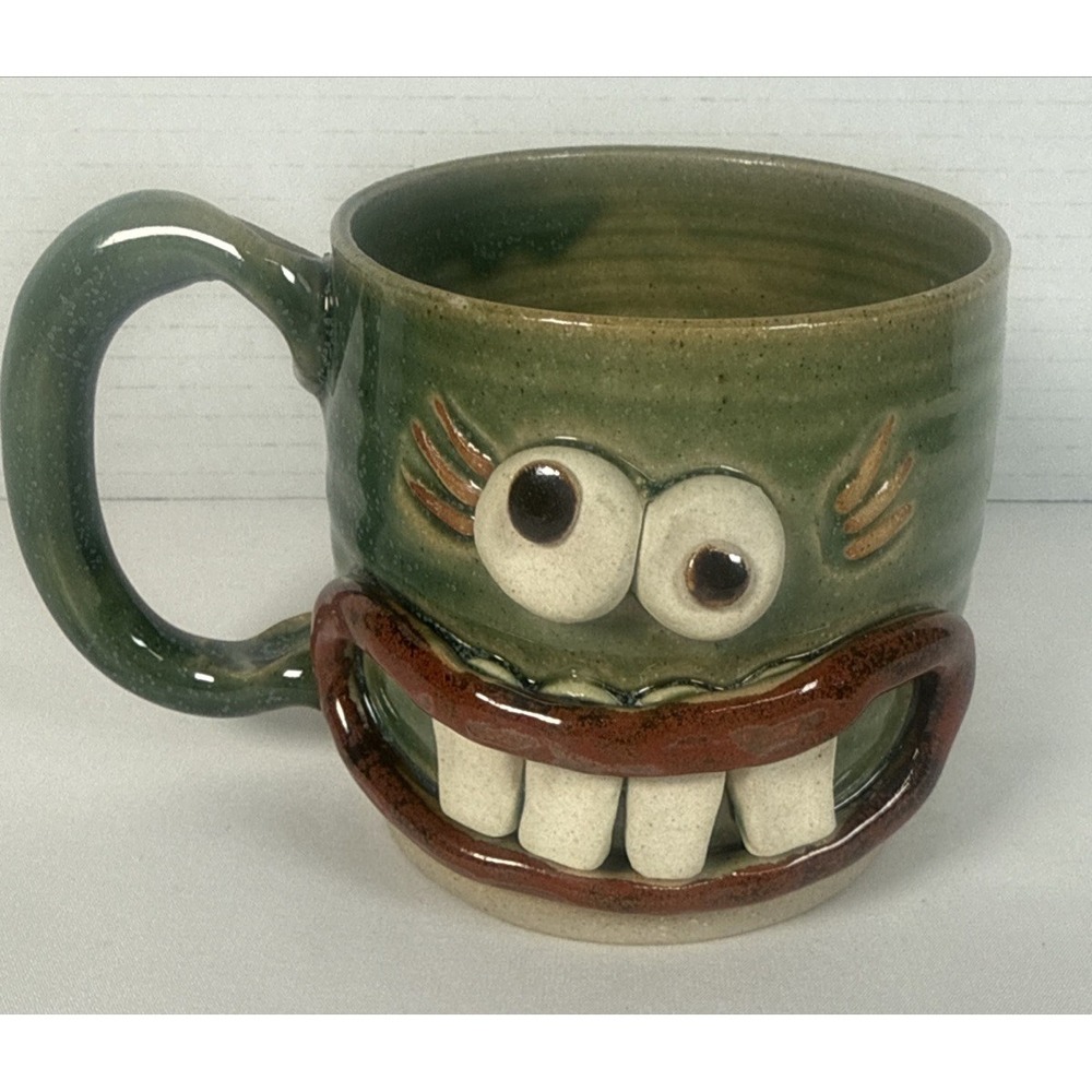 The‎ Ug Chug Handmade Pottery Mug Nelson Studio 2022 Green Coffee Cup Mug